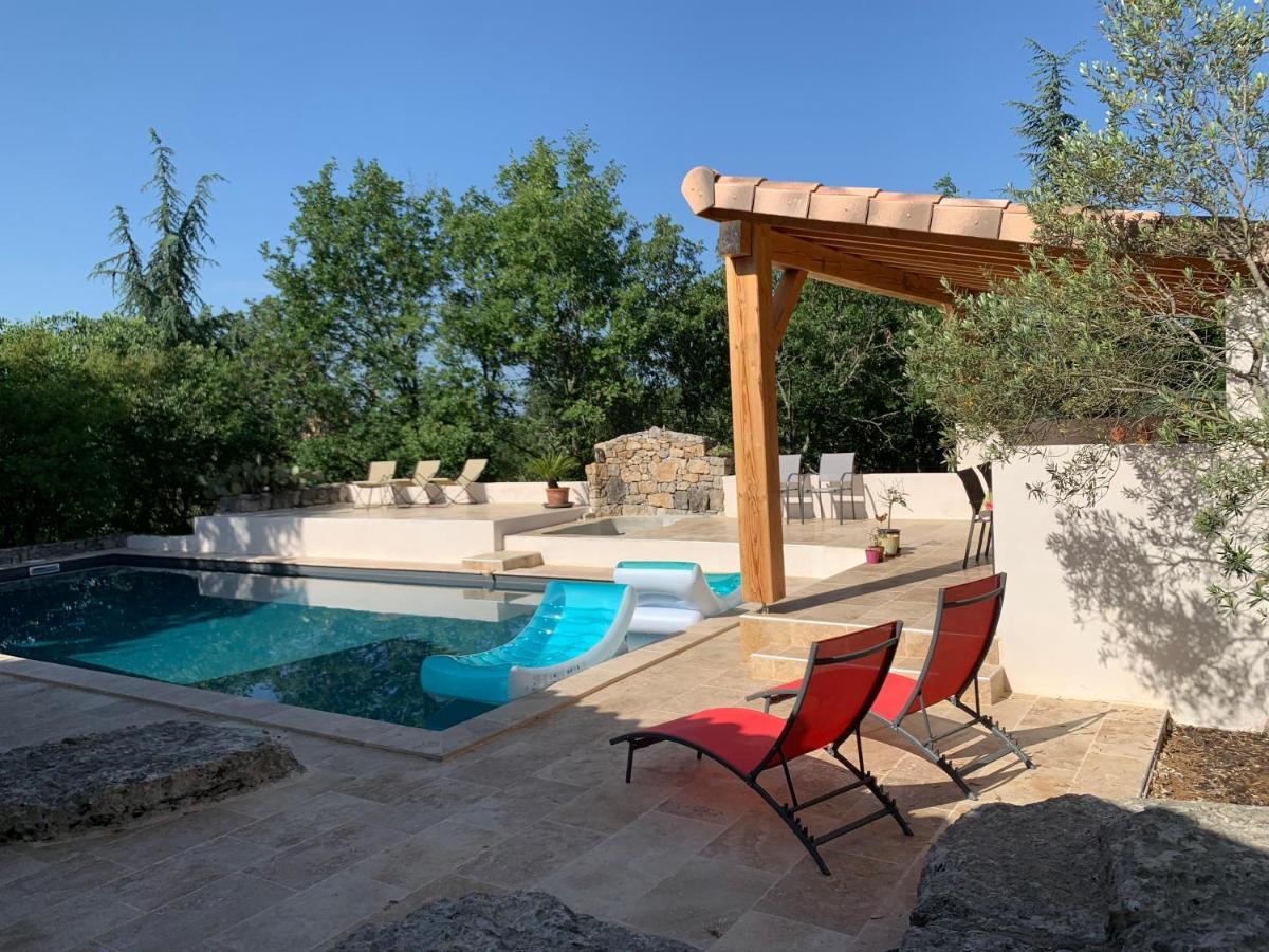 Gite Avec Piscine Privee Au Coeur D'Une Foret De Chenes Proche De Vallon Pont D'Arc Saint Alban Auriolles Exteriör bild
